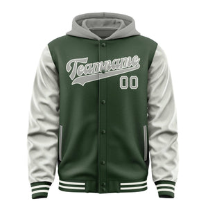 Custom Dark Green Gray Jacket