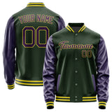 Custom Dark Green Purple Jacket