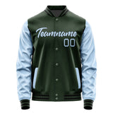 Custom Dark Green Light Blue Jacket JA0606080617B21708