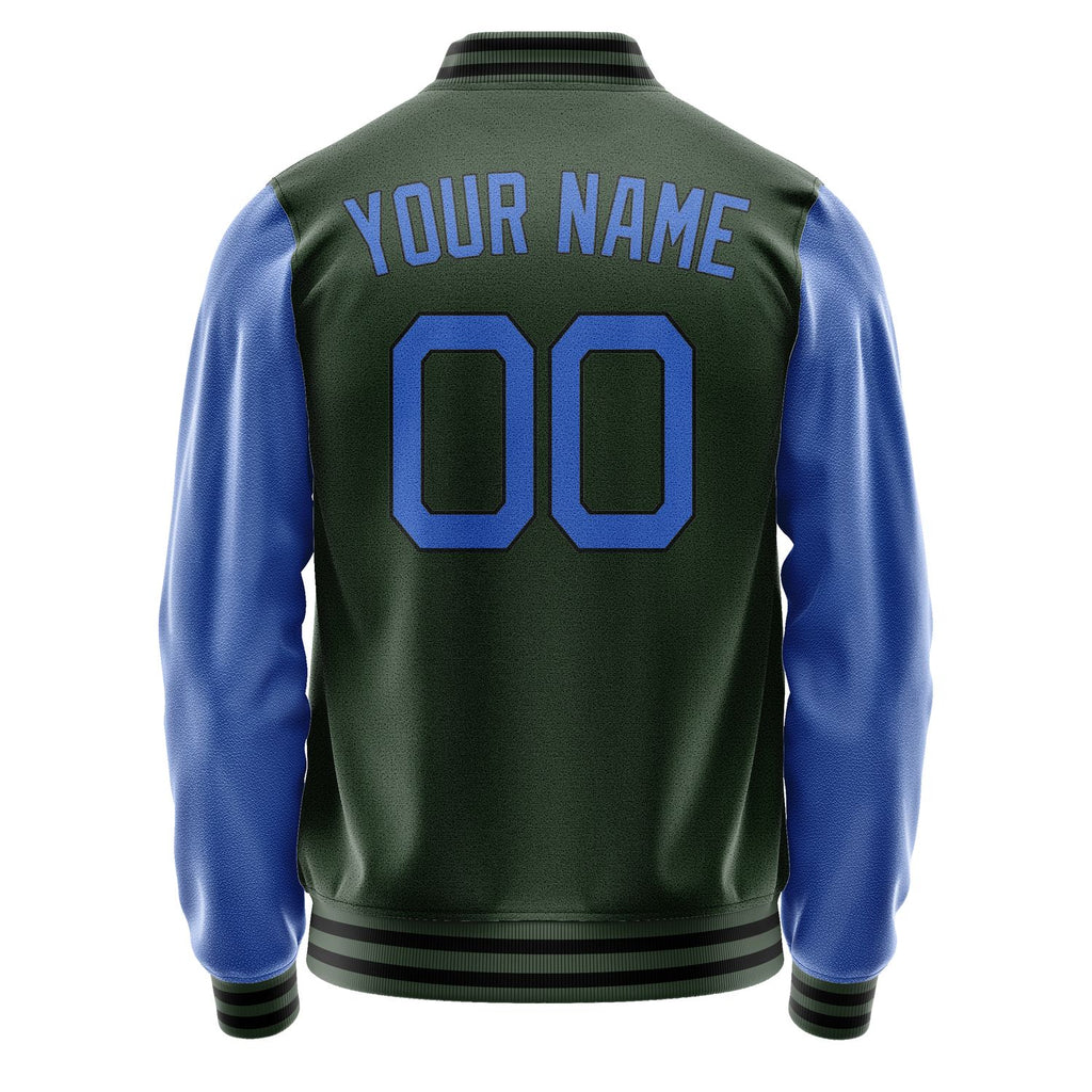 Custom Dark Green Sky Blue Jacket JA0606090617B21709