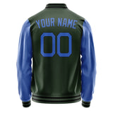 Custom Dark Green Sky Blue Jacket JA0606090617B21709