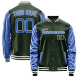 Custom Dark Green Sky Blue Jacket
