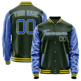 Custom Dark Green Sky Blue Jacket