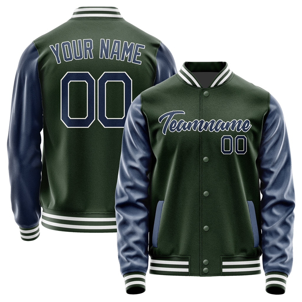 Custom Dark Green Blue Jacket JA0606100618B21810