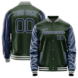 Custom Dark Green Blue Jacket JA0606100618B21810