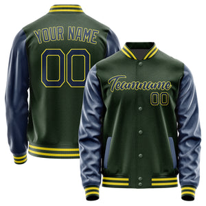 Custom Dark Green Blue Jacket JA0606100626B22610