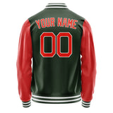 Custom Dark Green Orange Red Jacket JA0606120618B21812