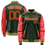 Custom Dark Green Orange Red Jacket