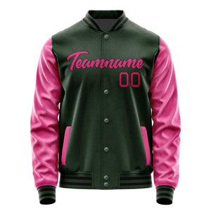 Custom Dark Green Pink Jacket JA0606130617B21713