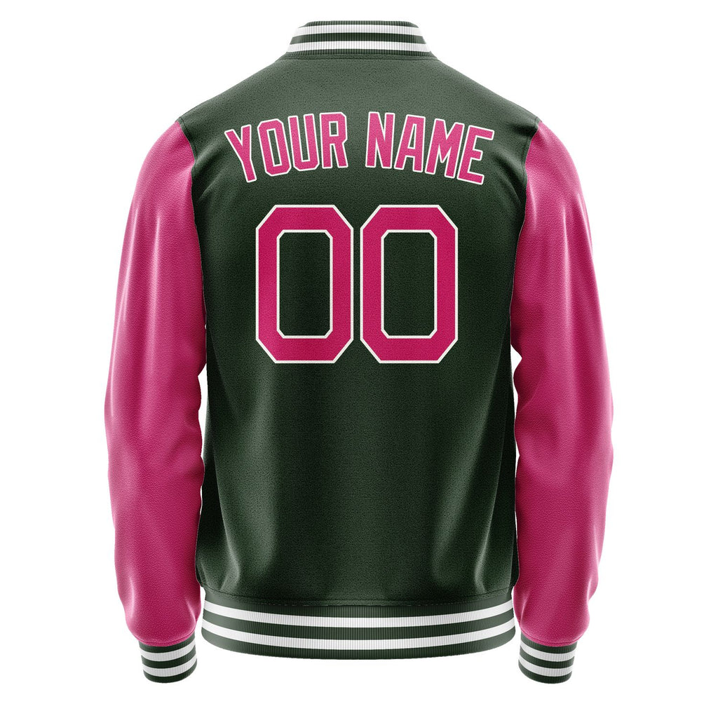 Custom Dark Green Pink Jacket JA0606130618B21813