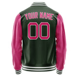 Custom Dark Green Pink Jacket JA0606130618B21813