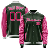 Custom Dark Green Pink Jacket JA0606130618B21813