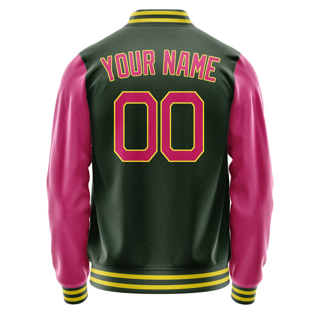 Custom Dark Green Pink Jacket JA0606130626B22613