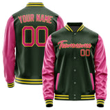 Custom Dark Green Pink Jacket