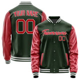 Custom Dark Green Red Jacket JA0606140618B21814