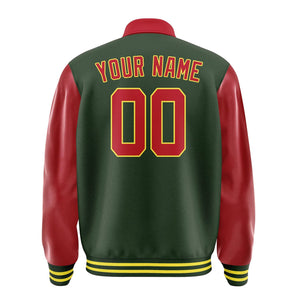 Custom Dark Green Red Jacket