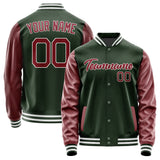 Custom Dark Green Crimson Red Jacket