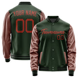 Custom Dark Green Coral Red Jacket