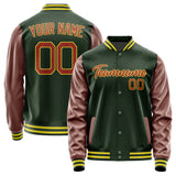 Custom Dark Green Coral Red Jacket