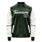 Custom Dark Green White Jacket JA0606180617B21718