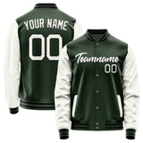 Custom Dark Green White Jacket