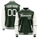 Custom Dark Green White Jacket JA0606180618B21818