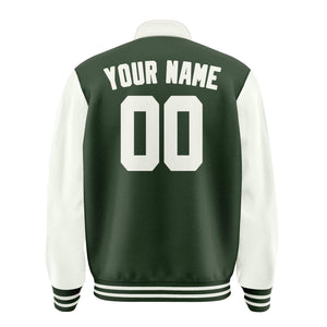 Custom Dark Green White Jacket