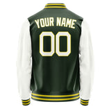 Custom Dark Green White Jacket JA0606180626B22618