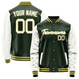 Custom Dark Green White Jacket