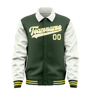Custom Dark Green White Jacket