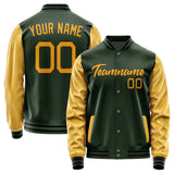 Custom Dark Green Yellow Jacket JA0606190617B21719