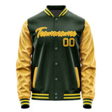 Custom Dark Green Yellow Jacket JA0606190626B22619