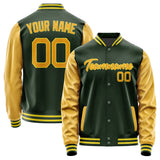 Custom Dark Green Yellow Jacket