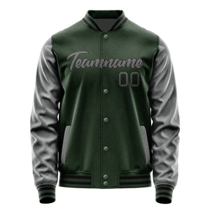 Custom Dark Green Dark Grey Jacket JA0606200617B21720
