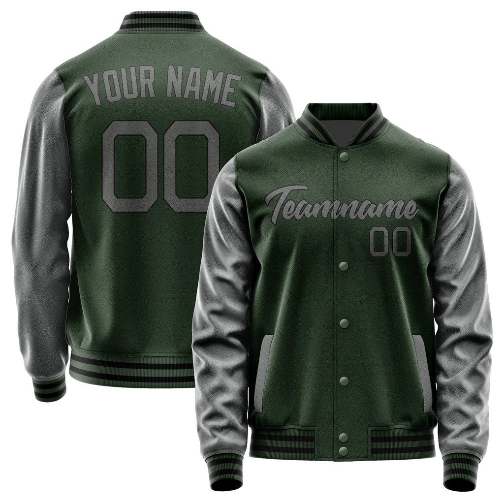 Custom Dark Green Dark Grey Jacket JA0606200617B21720