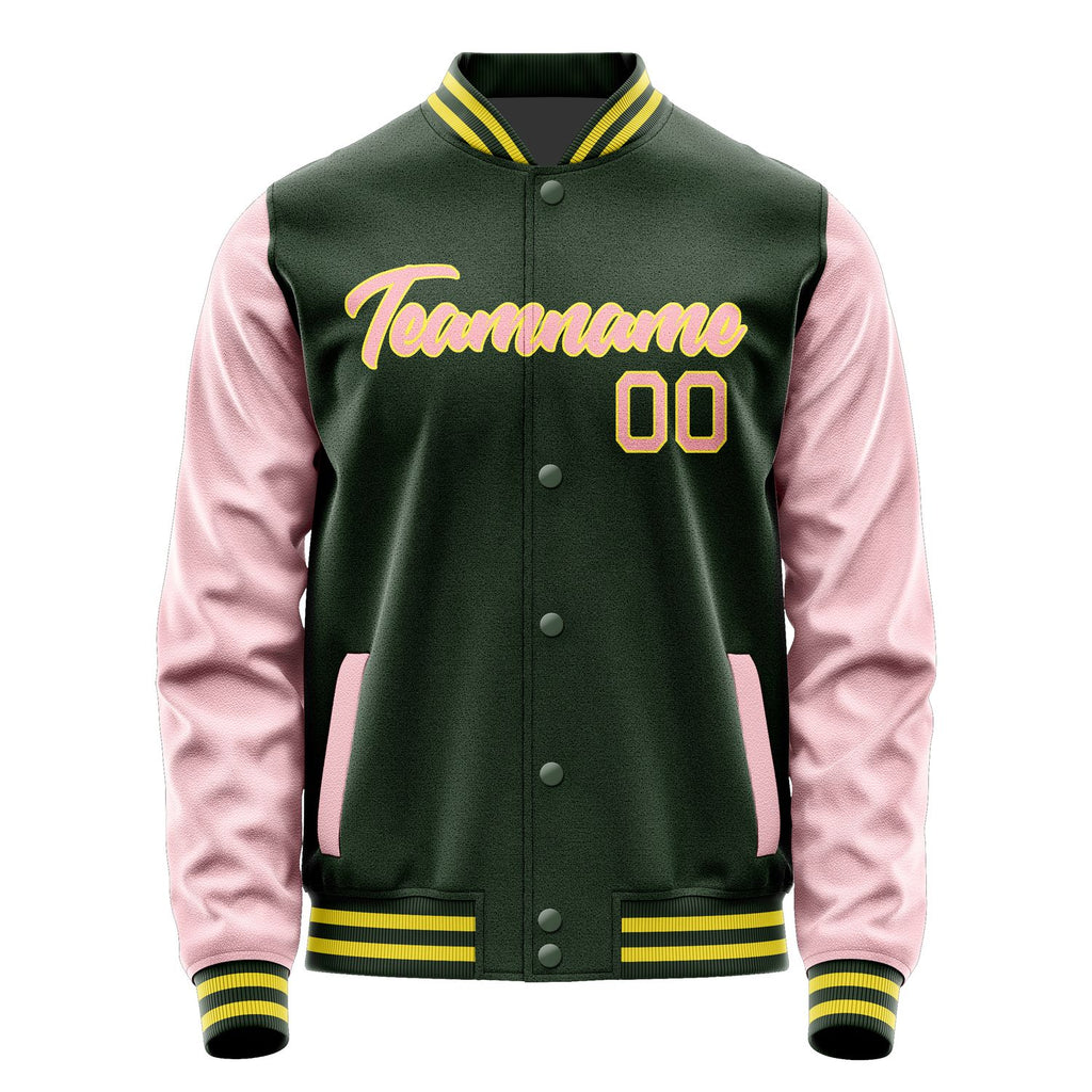 Custom Dark Green Light Pink Jacket JA0606210626B22621