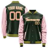 Custom Dark Green Light Pink Jacket JA0606210626B22621