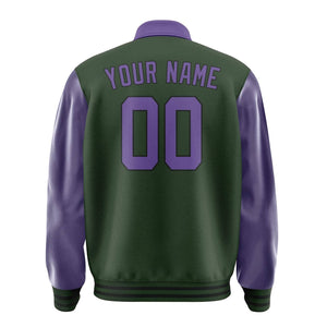 Custom Dark Green Light Purple Jacket