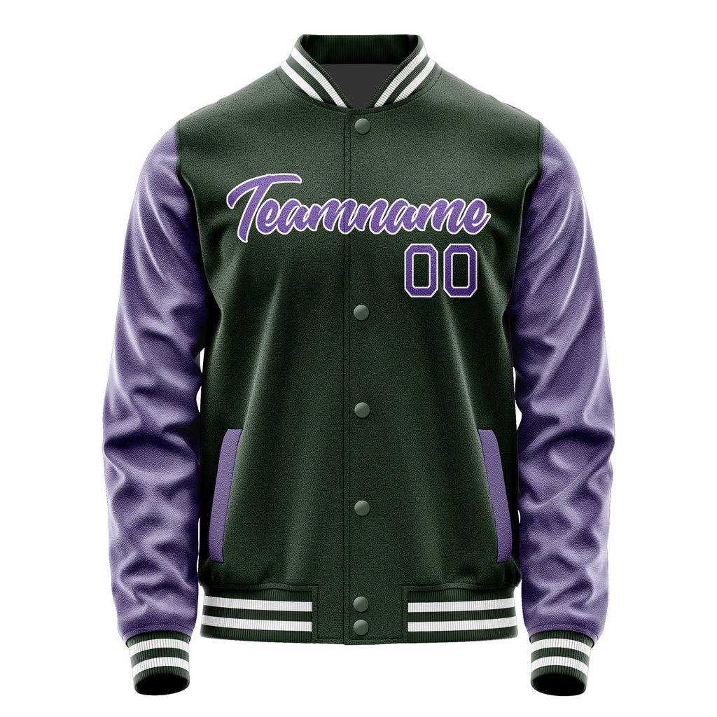 Custom Dark Green Light Purple Jacket JA0606230618B21823