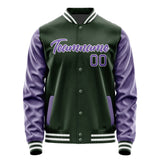 Custom Dark Green Light Purple Jacket JA0606230618B21823