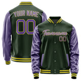 Custom Dark Green Light Purple Jacket