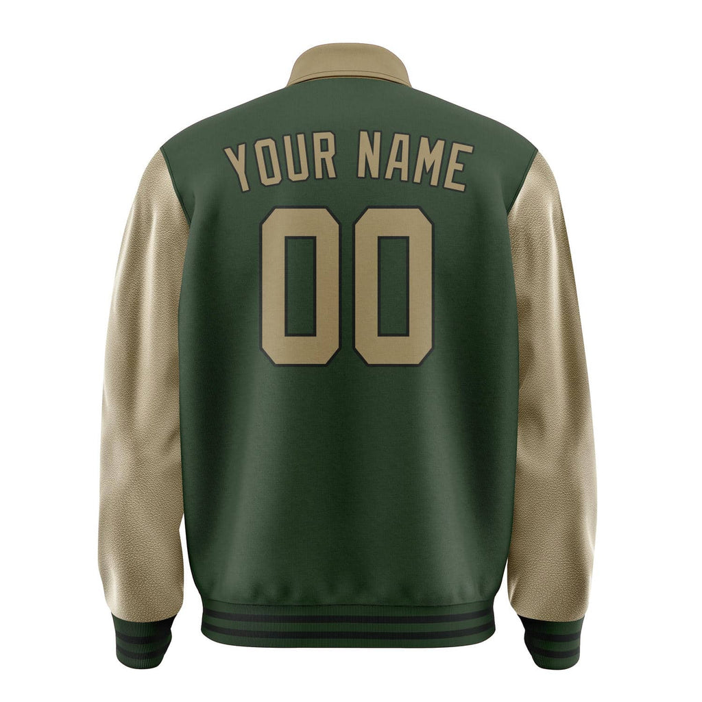 Custom Dark Green Light Khaki Jacket