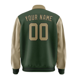 Custom Dark Green Light Khaki Jacket