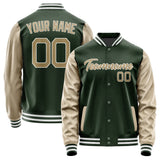 Custom Dark Green Light Khaki Jacket