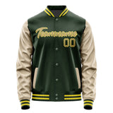 Custom Dark Green Light Khaki Jacket JA0606250626B22625