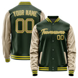 Custom Dark Green Light Khaki Jacket