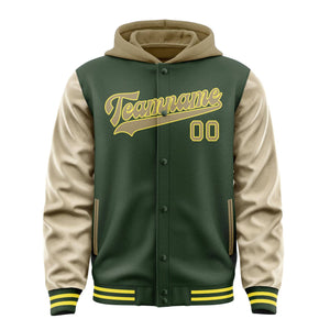 Custom Dark Green Light Khaki Jacket