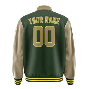 Custom Dark Green Light Khaki Jacket