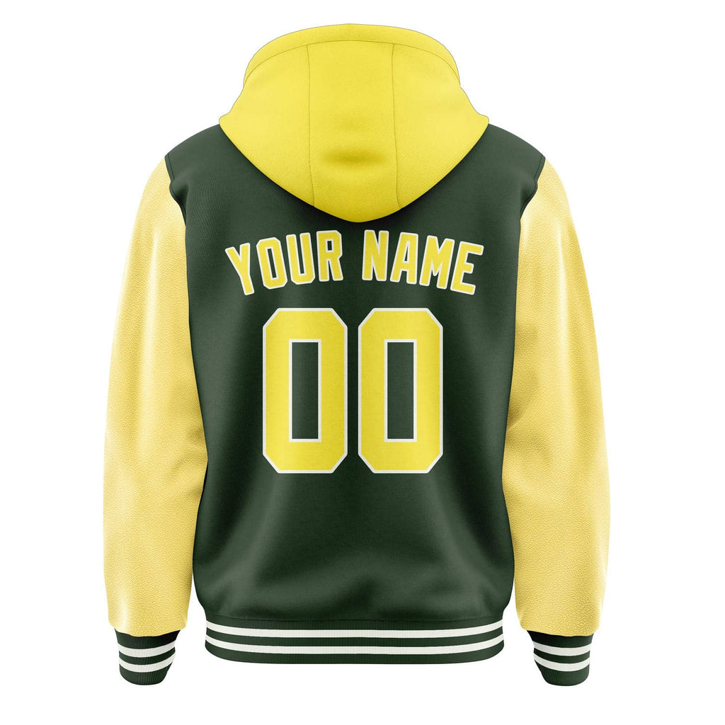 Custom Dark Green Light Yellow Jacket