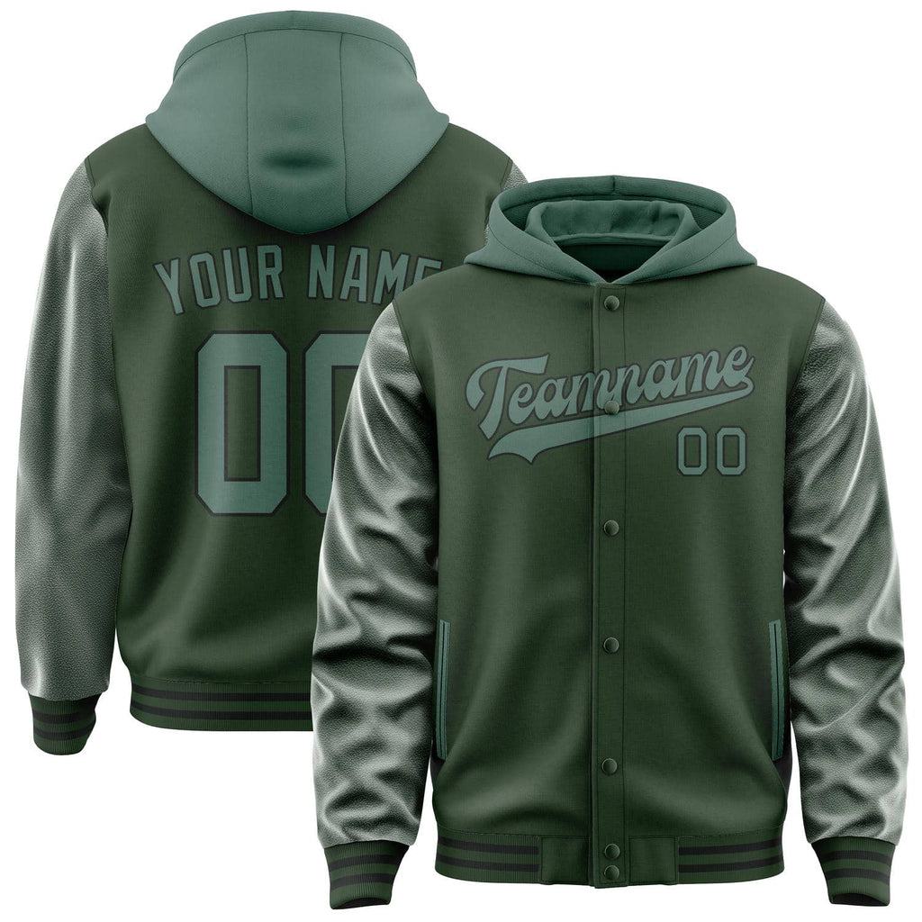 Custom Dark Green Blue Green Jacket